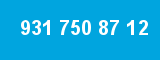 931 750 87 12 931 750 87 12